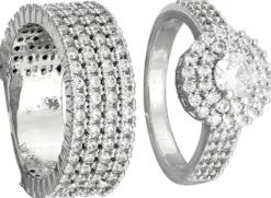 Bijou Brigitte Für Bestimmte Anlässe>Ring-Set - Glitter Moments silber
