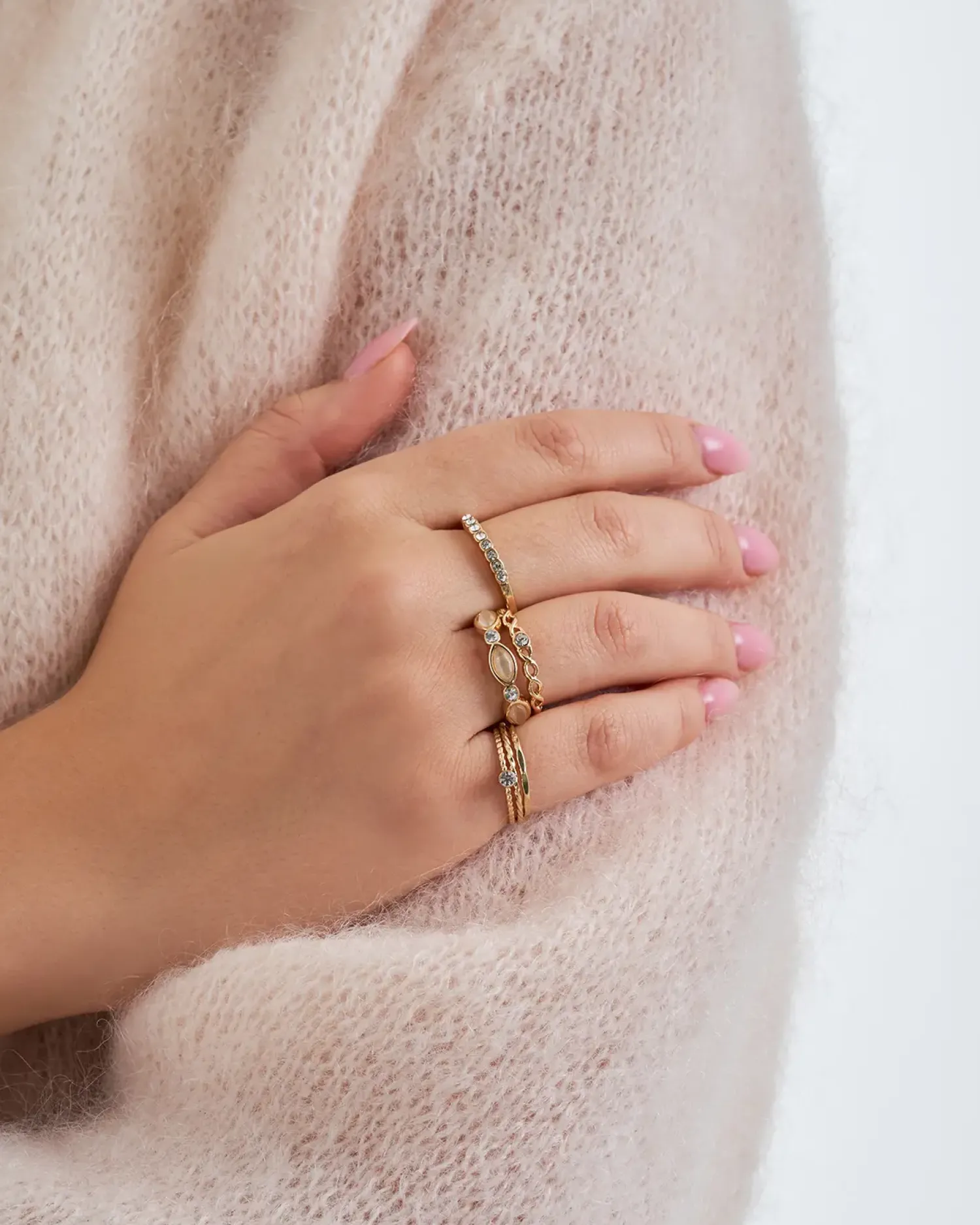 Bijou Brigitte Ring-Sets|Ringe Gold>Ring-Set- en Mirage gold