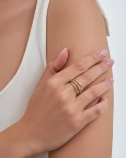 Bijou Brigitte Basics|Ring-Sets>Ring-Set - en Pop gold
