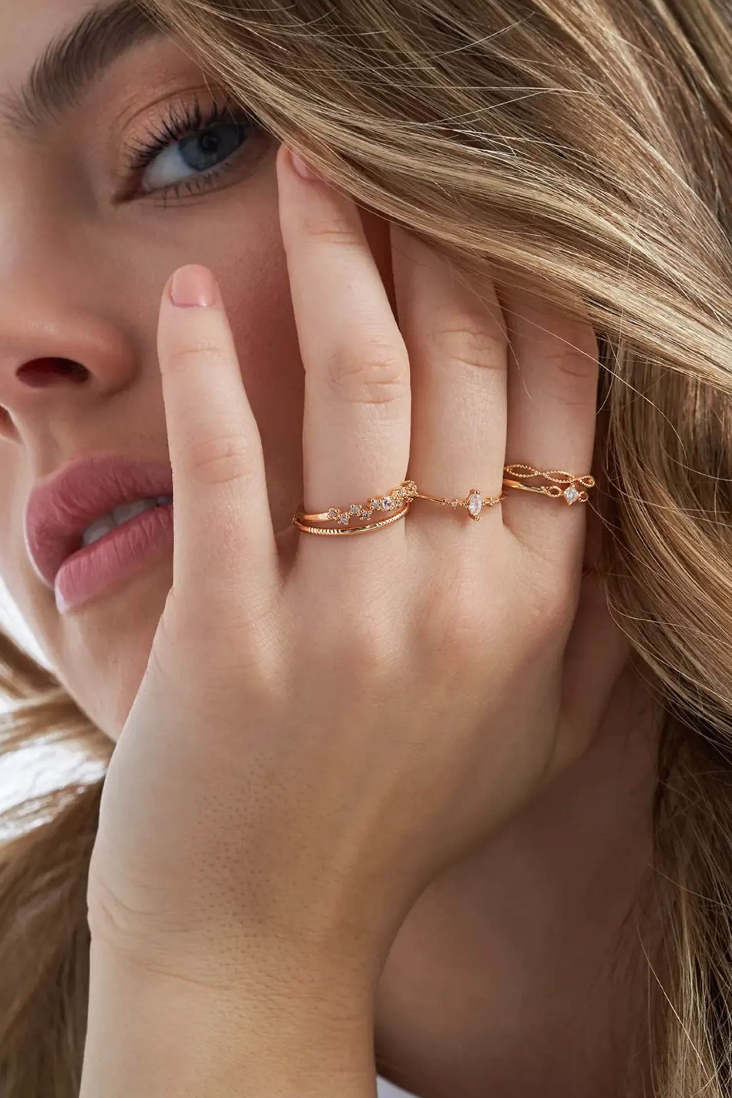Bijou Brigitte Ring-Sets|Ringe Gold>Ring-Set - en Sparkles gold