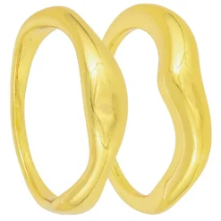 Bijou Brigitte Basics|Ring-Sets>Ring-Set - en Wave gold