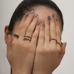 Bijou Brigitte Ring-Sets|Ringe Gold>Ring-Set - Green Mystique gold, grün