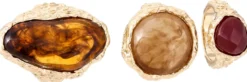 Bijou Brigitte Ring-Sets|Ringe Gold>Ring-Set - Hammered Glass braun, gold