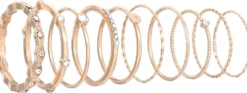 Bijou Brigitte Ring-Sets|Ringe Gold>Ring-Set - Happy Glitter gold