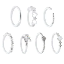 Bijou Brigitte Ring-Sets|Für Bestimmte Personen>Ring-Set - Heart Charm silber