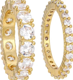 Bijou Brigitte Ringe Mit Steinen|Ring-Sets>Ring-Set - Iced Out gold
