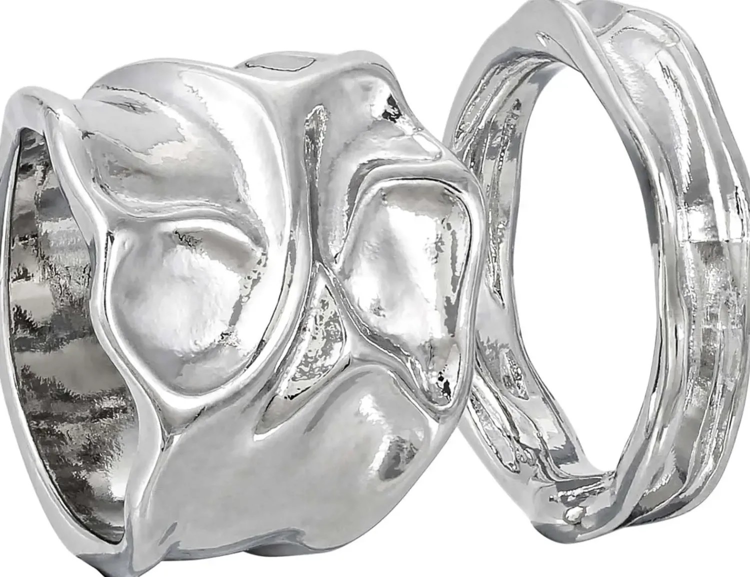 Bijou Brigitte Ring-Sets|Statement-Ringe>Ring-Set - Industrial Silver silber