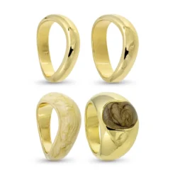 Bijou Brigitte Ring-Sets|Ringe Gold>Ring-Set - Marble Glow gold