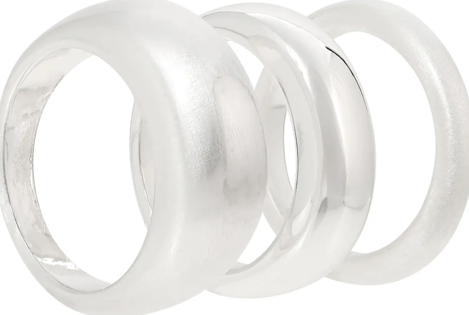 Bijou Brigitte Basics|Ring-Sets>Ring-Set - Matt Silver silber