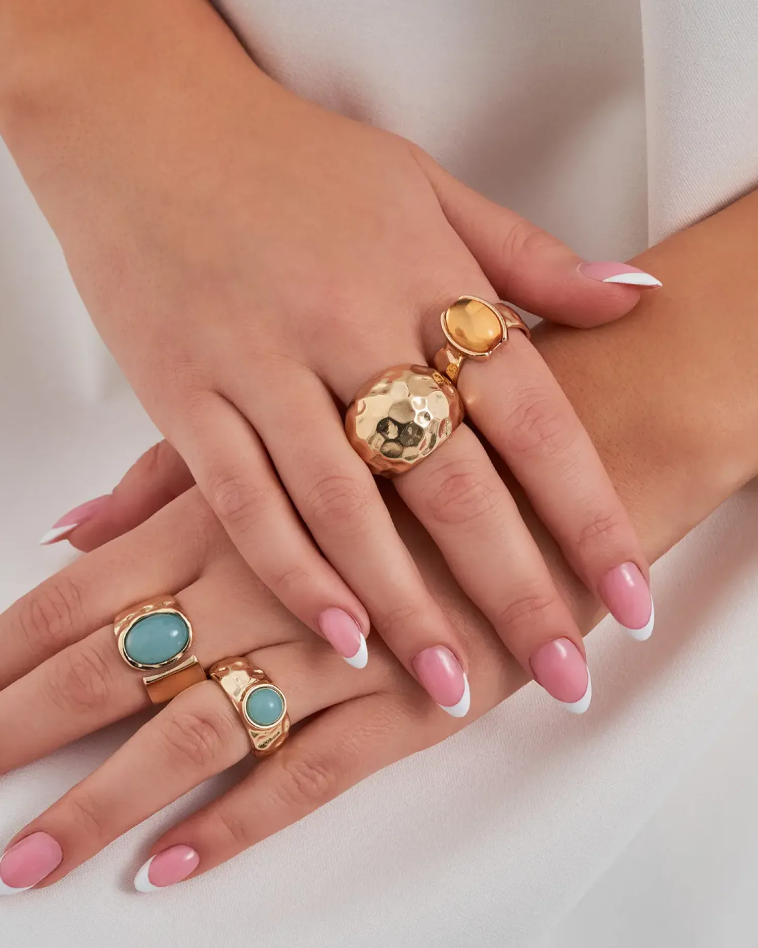 Bijou Brigitte Ring-Sets|Ringe Gold>Ring-Set - Mystic Boho türkis, gold
