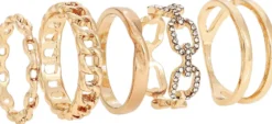 Bijou Brigitte Ring-Sets|Ringe Gold>Ring-Set - Shiny Chain gold