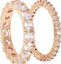 Bijou Brigitte Ring-Sets>Ring-Set - Shiny Duo roségold
