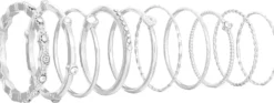 Bijou Brigitte Ring-Sets>Ring-Set - Shiny Glitter silber