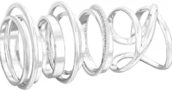 Bijou Brigitte Ring-Sets>Ring-Set - Silver Chic silber