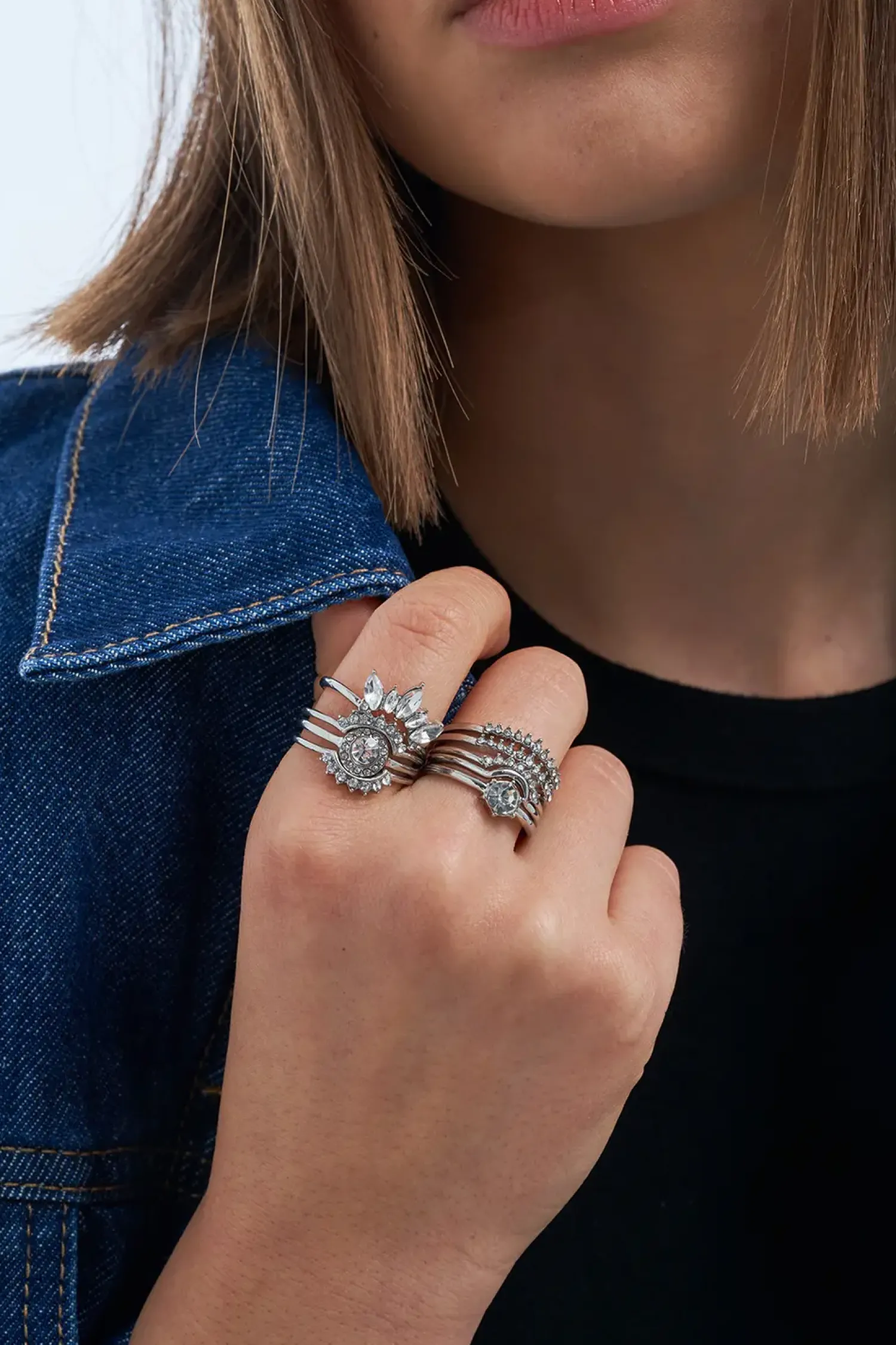 Bijou Brigitte Ring-Sets|Ringe Mit Steinen>Ring-Set - Silver Festival silber