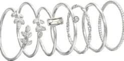 Bijou Brigitte Ring-Sets>Ring-Set - Silver Glamour silber