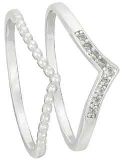 Bijou Brigitte Ringe 925Er Silber|Ring-Sets>Ring-Set - Silver Love silber