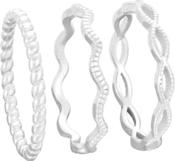 Bijou Brigitte Ringe 925Er Silber|Ring-Sets>Ring Set - Silver Waves silber