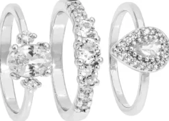 Bijou Brigitte Ring-Sets>Ring-Set - Silver Zirkonia silber