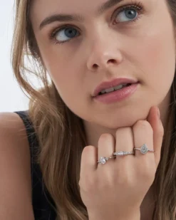 Bijou Brigitte Ring-Sets>Ring-Set - Silver Zirkonia silber