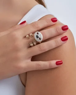 Bijou Brigitte Ring-Sets|Statement-Ringe>Ring-Set - Sleepy Climber beige