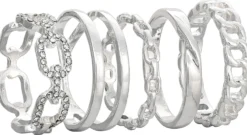 Bijou Brigitte Ring-Sets>Ring-Set - Sparkling Moments silber
