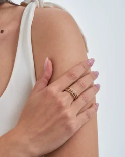 Bijou Brigitte Basics|Ring-Sets>Ring-Set - Sparkly Vision gold