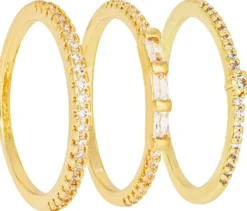 Bijou Brigitte Basics|Ring-Sets>Ring-Set - Sparkly Vision gold