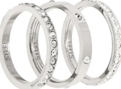 Bijou Brigitte Edelstahlringe|Edelstahlringe>Ring-Set - Steel Trio silber