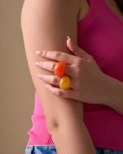 Bijou Brigitte Ring-Sets|Statement-Ringe>Ring-Set - Sunny Pop orange, gelb