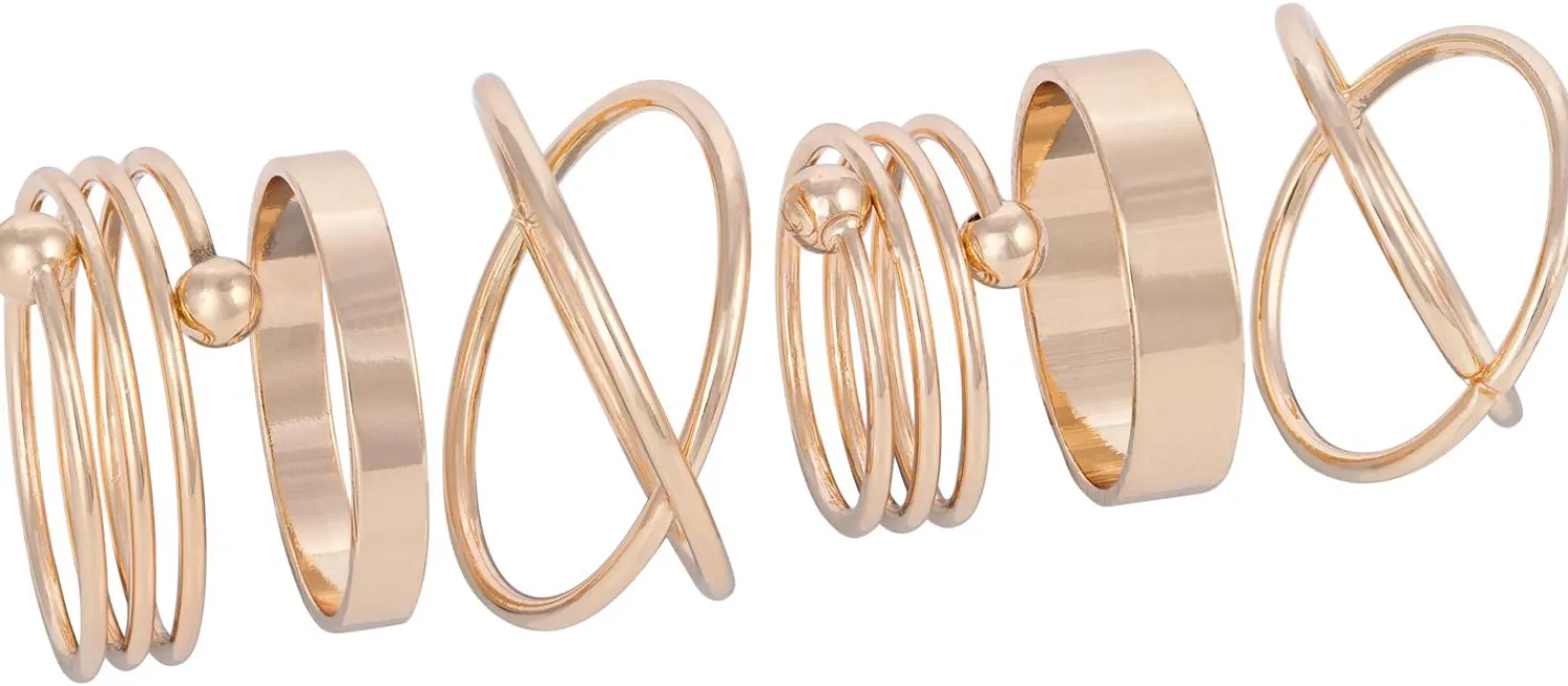 Bijou Brigitte Ring-Sets|Ringe Gold>Ring-Set - Sweet en Graphics gold
