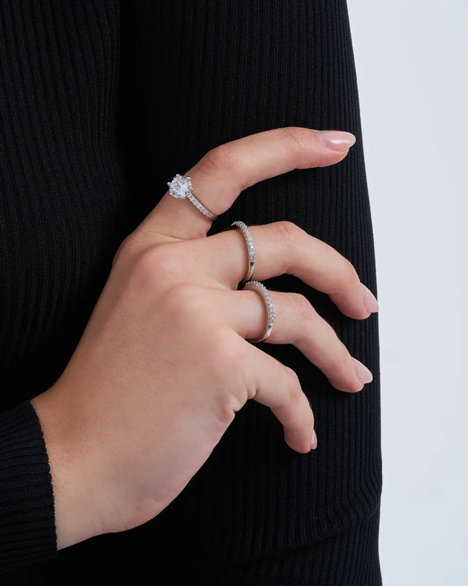 Bijou Brigitte Basics|Ring-Sets>Ring-Set - Timeless Band silber