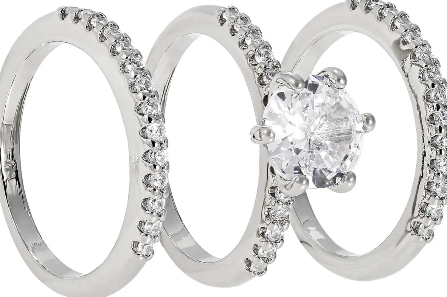 Bijou Brigitte Basics|Ring-Sets>Ring-Set - Timeless Band silber