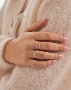 Bijou Brigitte Ring-Sets>Ring-Set - Timeless Row silber