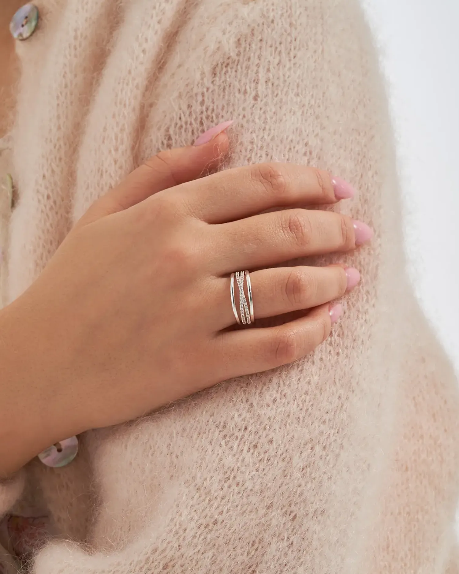 Bijou Brigitte Basics|Ring-Sets>Ring-Set - Timeless Zirconia silber