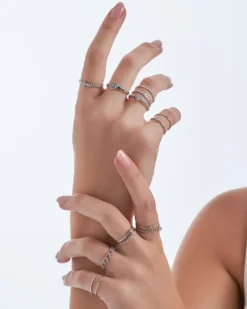 Bijou Brigitte Ring-Sets>Ring-Set - Various Silvers silber