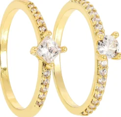 Bijou Brigitte Basics|Ringe Mit Steinen>Ring-Set - Wonderful Duo gold