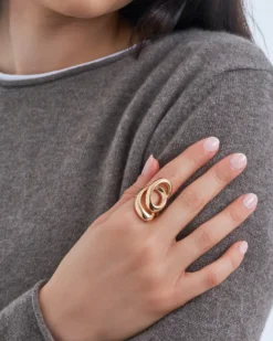Bijou Brigitte Statement-Ringe|Ringe Gold>Ring - Shiny Knot gold