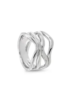 Bijou Brigitte Edelstahlringe|Wasserfester Schmuck>Ring - Silver Coral silber
