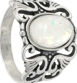 Bijou Brigitte Ringe 925Er Silber|Ringe Mit Steinen>Ring - Silver Opal weiß, silber