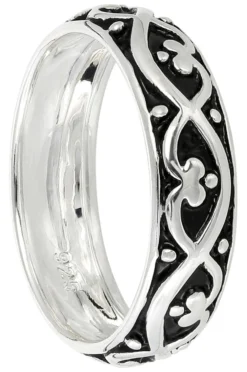 Bijou Brigitte Ringe 925Er Silber|Boho-Schmuck>Ring - Silver Tribal schwarz, silber