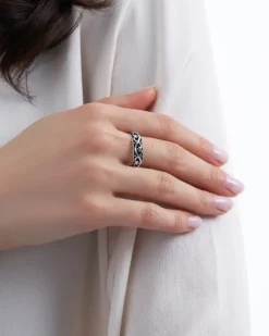 Bijou Brigitte Ringe 925Er Silber|Boho-Schmuck>Ring - Silver Tribal schwarz, silber