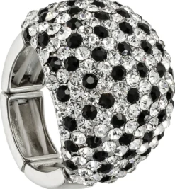 Bijou Brigitte Statement-Ringe>Ring - Sparkle Queen schwarz, silber