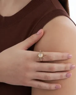 Bijou Brigitte Ringe Gold>Ring - Sparkly Sun gold