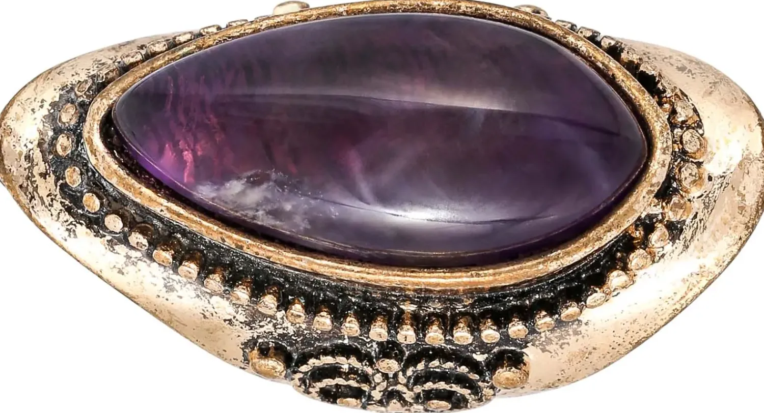 Bijou Brigitte Statement-Ringe|Ringe Gold>Ring - Statement Amethyst gold, lila