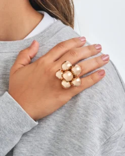 Bijou Brigitte Statement-Ringe|Ringe Gold>Ring - Statement Flower gold