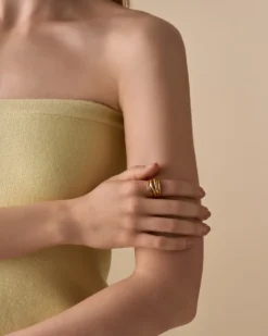 Bijou Brigitte Edelstahlringe|Edelstahlschmuck In Gold>Ring - Steel Circle gold