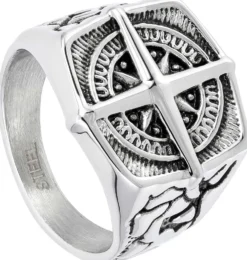 Bijou Brigitte Maritimer Schmuck>Ring - Steel Compass silber