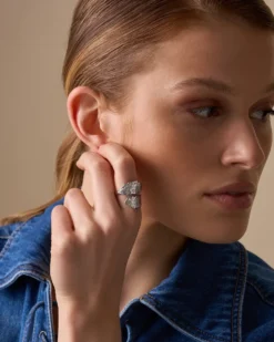 Bijou Brigitte Edelstahlringe|Wasserfester Schmuck>Ring - Steel Leaves silber