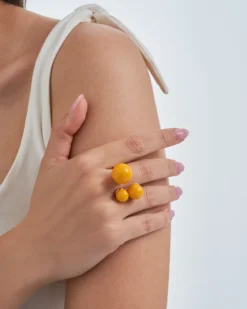Bijou Brigitte Statement-Ringe>Ring - Sunny Beads gelb